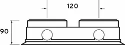 Rookgasketeladapter, Vaillant ECOmax, kunststof, parallel / parallel, 80mm - 80mm